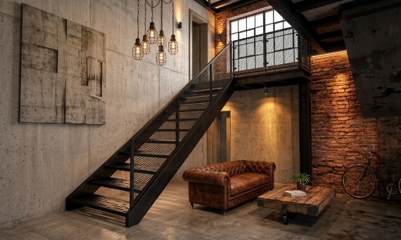 Schody zabiegowe i proste w stylu Black Loft – jak dopasować balustradę i dodatki?